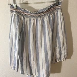 Abercrombie & Fitch off the shoulder striped shirt